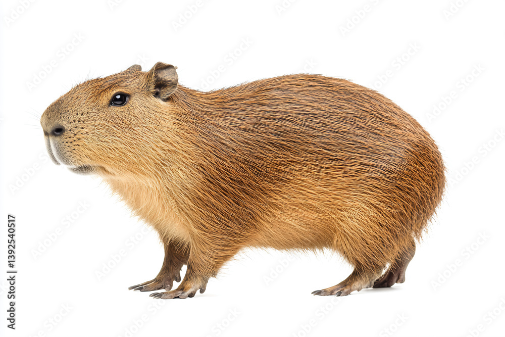 a capybara standing on a white surface a capybara standing on a white surface