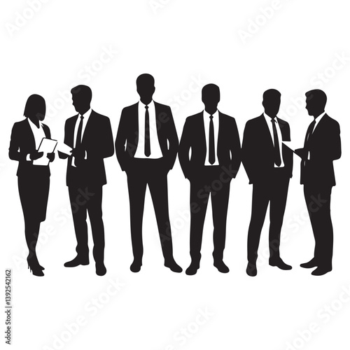Wallpaper Mural group of business people vector silhouette.  Torontodigital.ca