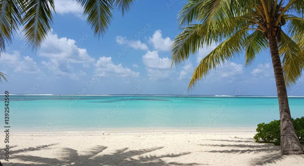 Fototapeta premium Sunny Tropical Beach Scene
