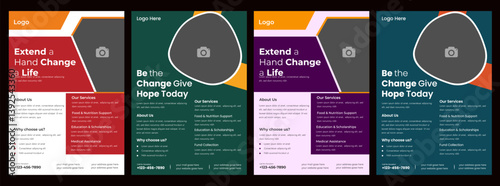 Charity flyer template , charity donation editable social media posts and Flyer, ads banner and volunteer social media post banner template