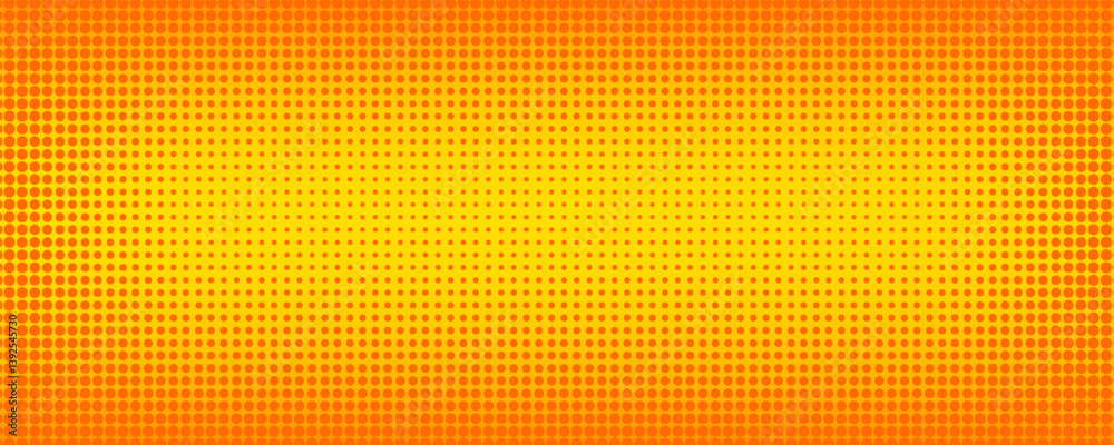 Fototapeta premium Yellow Blurred Background With Halftone Effect