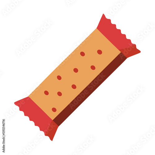 vector illustration of a brown chocolate