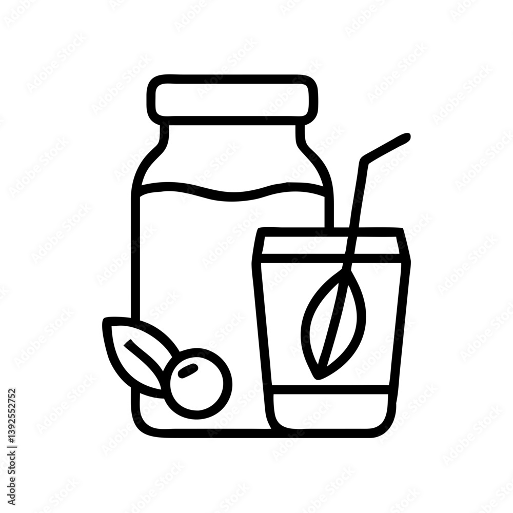 Healthy berry smoothie vector illustration for juice bar and organic food product promotion design needs