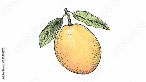 mango drawing illustration
