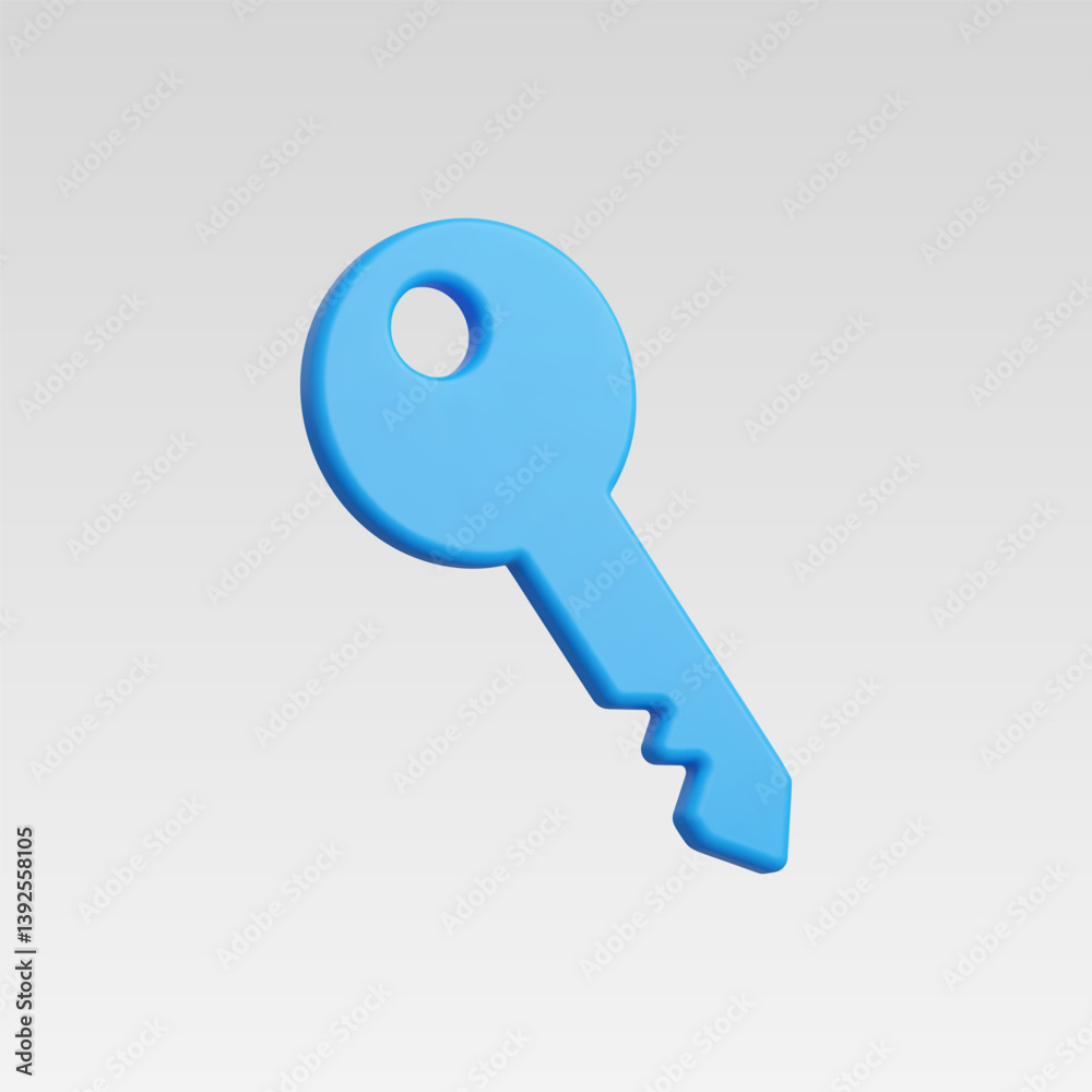 3d Realistic Key icon vector illustration 3d Realistic Key icon vector illustration