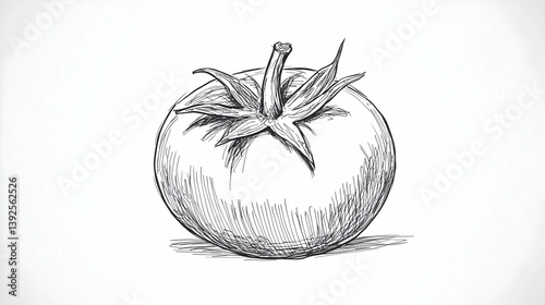 drawing of a tomato illustration