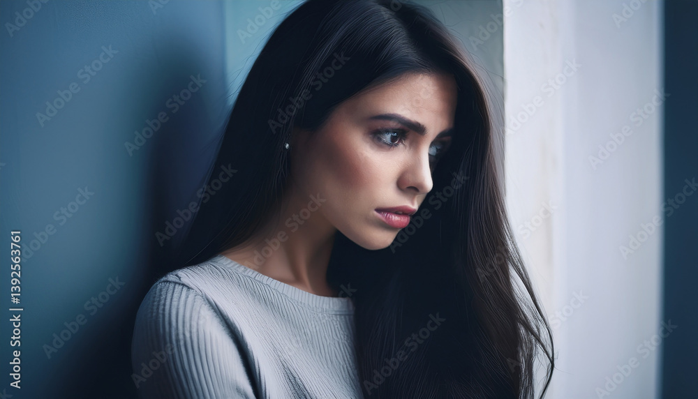 Depressive Frau
