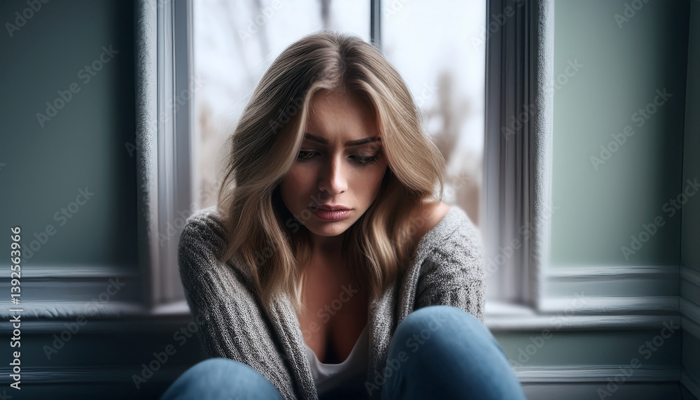 Depressive Frau