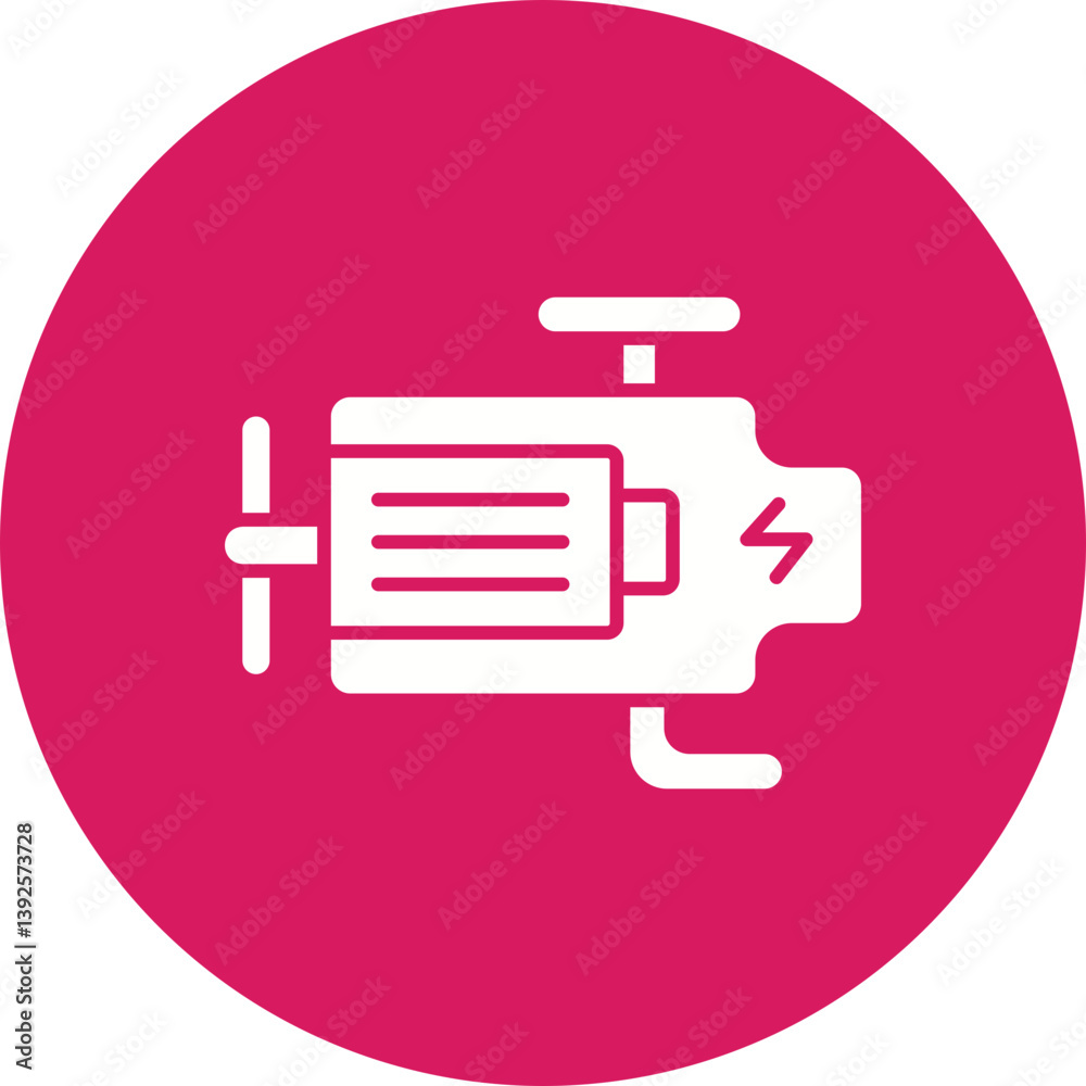 Engine Motor icon vector image. Suitable for mobile apps, web apps and print media. Engine Motor icon vector image. Suitable for mobile apps, web apps and print media.
