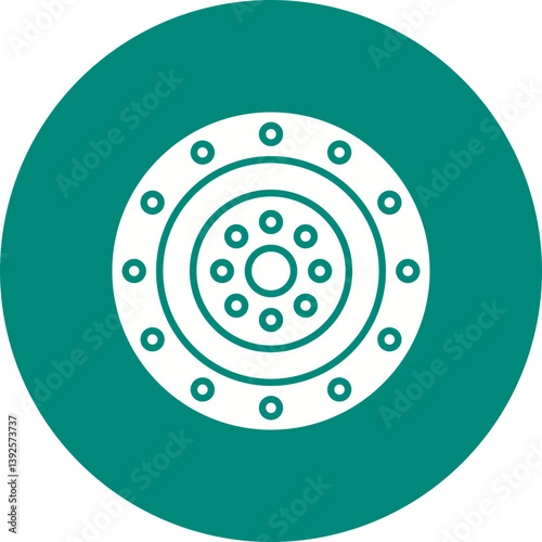 Flywheel icon vector image. Suitable for mobile apps, web apps and print media.