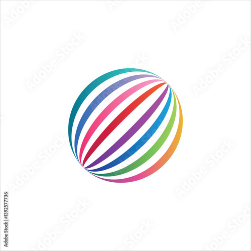 O colorful gradient letter logo