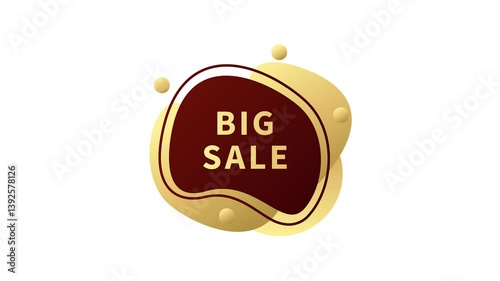 Big sale animation banner. Advertising pop-up poster. Motion graphics