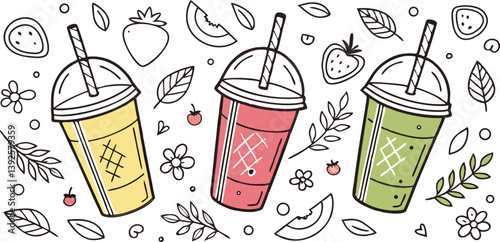 Refreshing Summer Fruit Smoothies Three Delicious Drinks