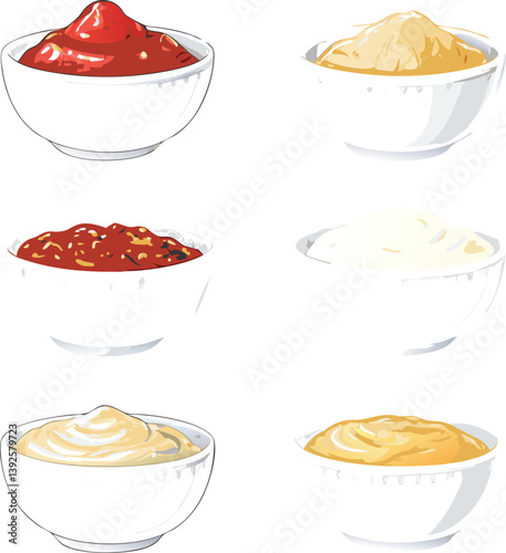Six Delicious Dips Ketchup, Mustard, Mayonnaise, and More