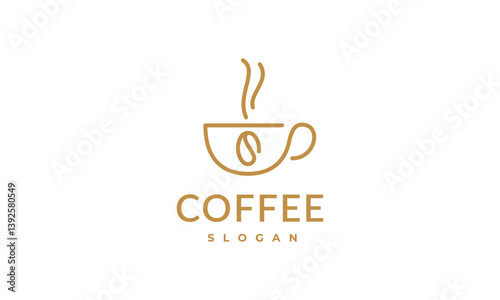 coffee cup logo vector illustration, logo template