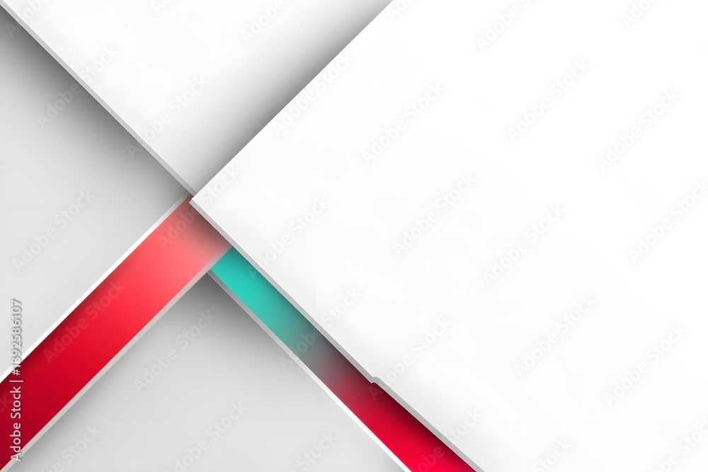 Abstract Geometric Composition with Colorful Lines and White Background Abstract Geometric Composition with Colorful Lines and White Background