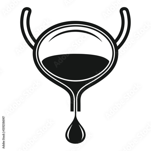 Human Bladder Icon Minimalist Vector Illustration Medical Anatomy Symbol