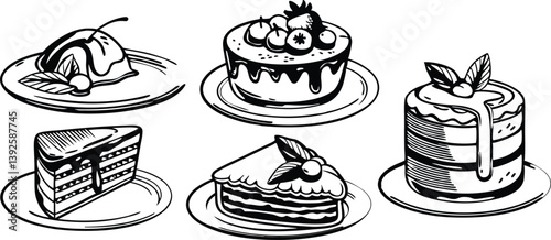 Delicious Cakes, Pastries, and Desserts Sweet Treats Collection