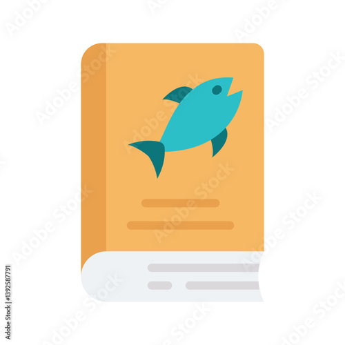 Seafood Recipes icon vector image. Suitable for mobile apps, web apps and print media.