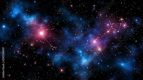 Wallpaper Mural Night sky filled with stars showcasing the constellation and its unique patterns and shapes Torontodigital.ca