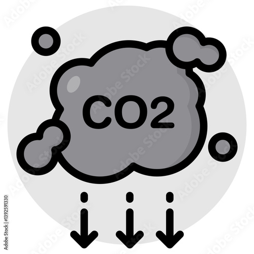 Modern design icon of co2 emission