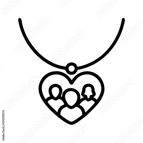 Heart locket necklace with family portrait pendant jewelry gift for loved ones memorial keepsake present