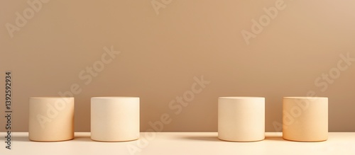 Neutral Cylindrical Display Stands