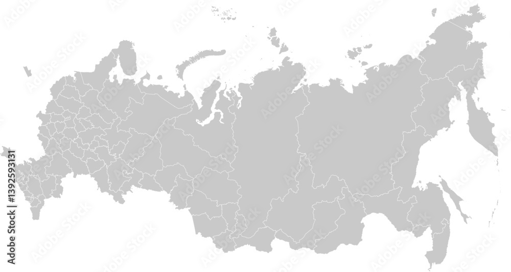 Russia administrative vector map with level 1 region boundaries – PPT-compatible & fully editable by region Russia administrative vector map with level 1 region boundaries – PPT-compatible & fully editable by region