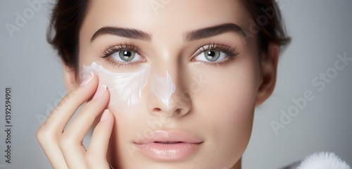 Woman applying facial cream (1)