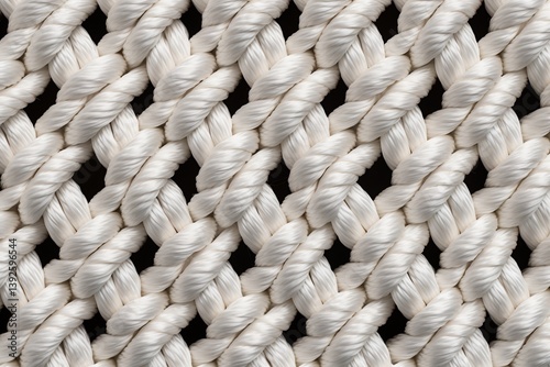 Close-up of intricate woven rope texture
