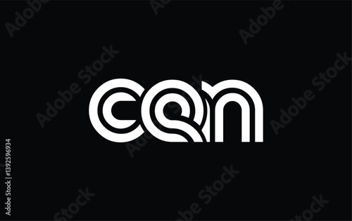 CEN Creative Unique Modern Letter Logo Design. Stylized logo featuring a unique letter design, presenting abstract minimalist aesthetics and modern appeal.