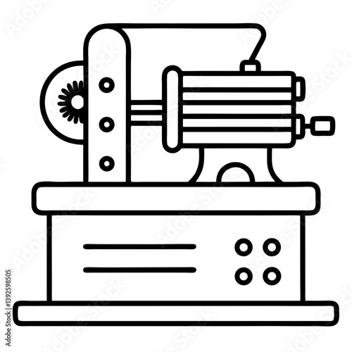 Binding Machine Line Art Drawing for Coloring Book Page