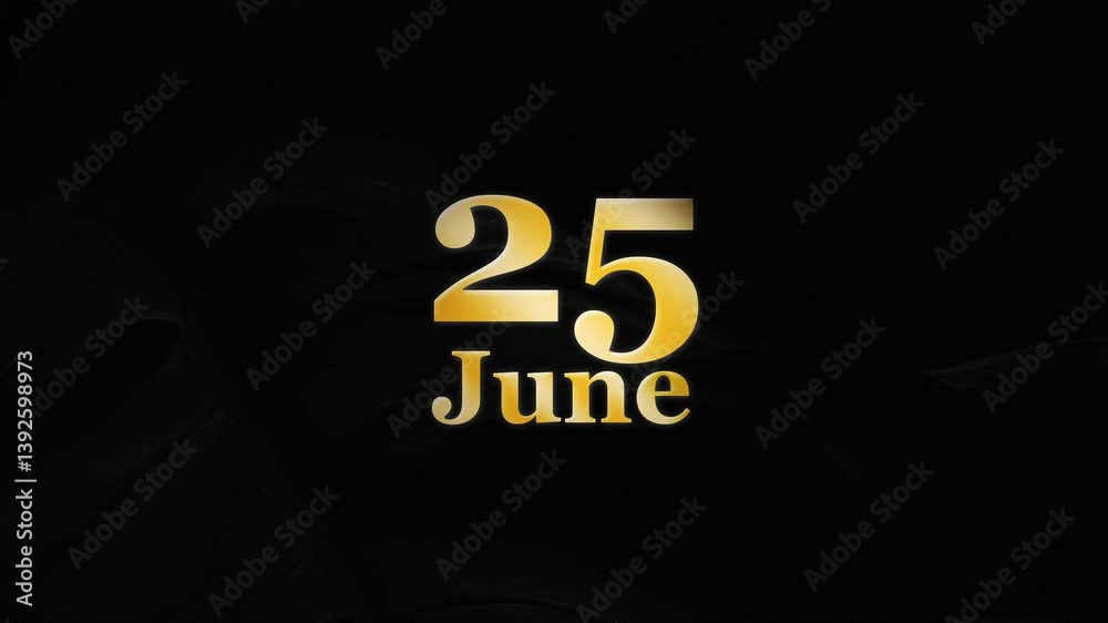 25 June Video, Animation 25 June Text Effects For You