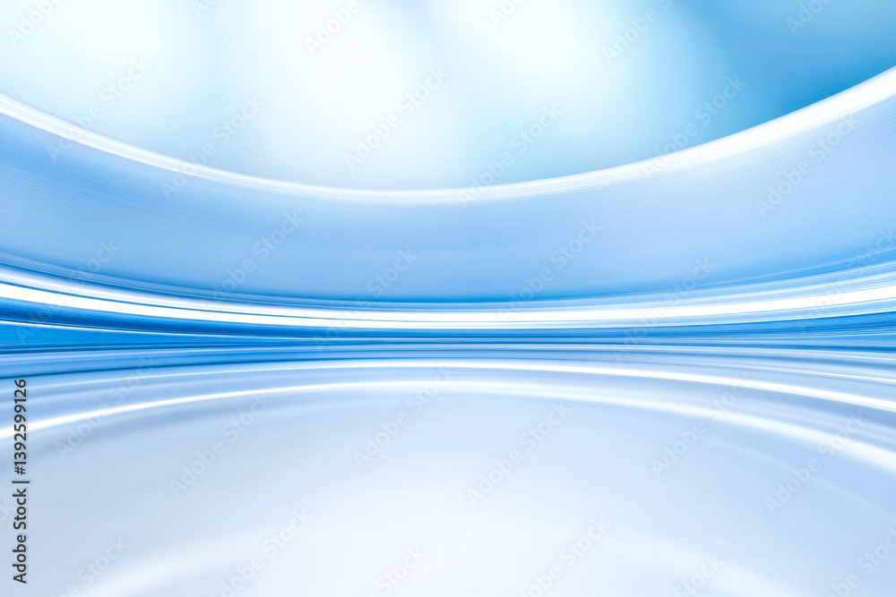 Naklejka premium Abstract image featuring blue and white curved lines creating a sense of depth and movement