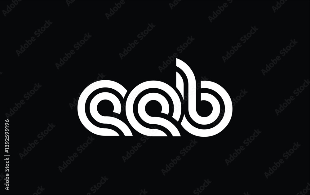 Obraz premium EEB Creative Unique Modern Letter Logo Design. Stylized logo featuring a unique letter design, presenting abstract minimalist aesthetics and modern appeal.