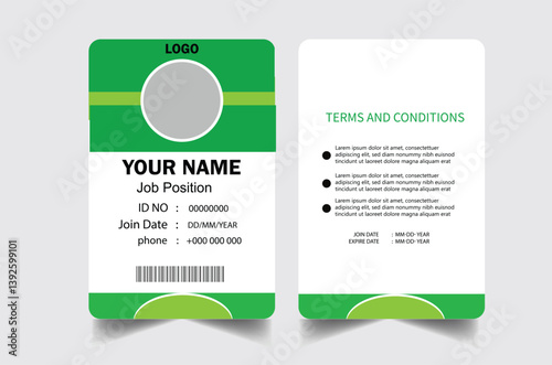 corporate Modern and simple business office id card design bundle. Corporate company employee identity card template