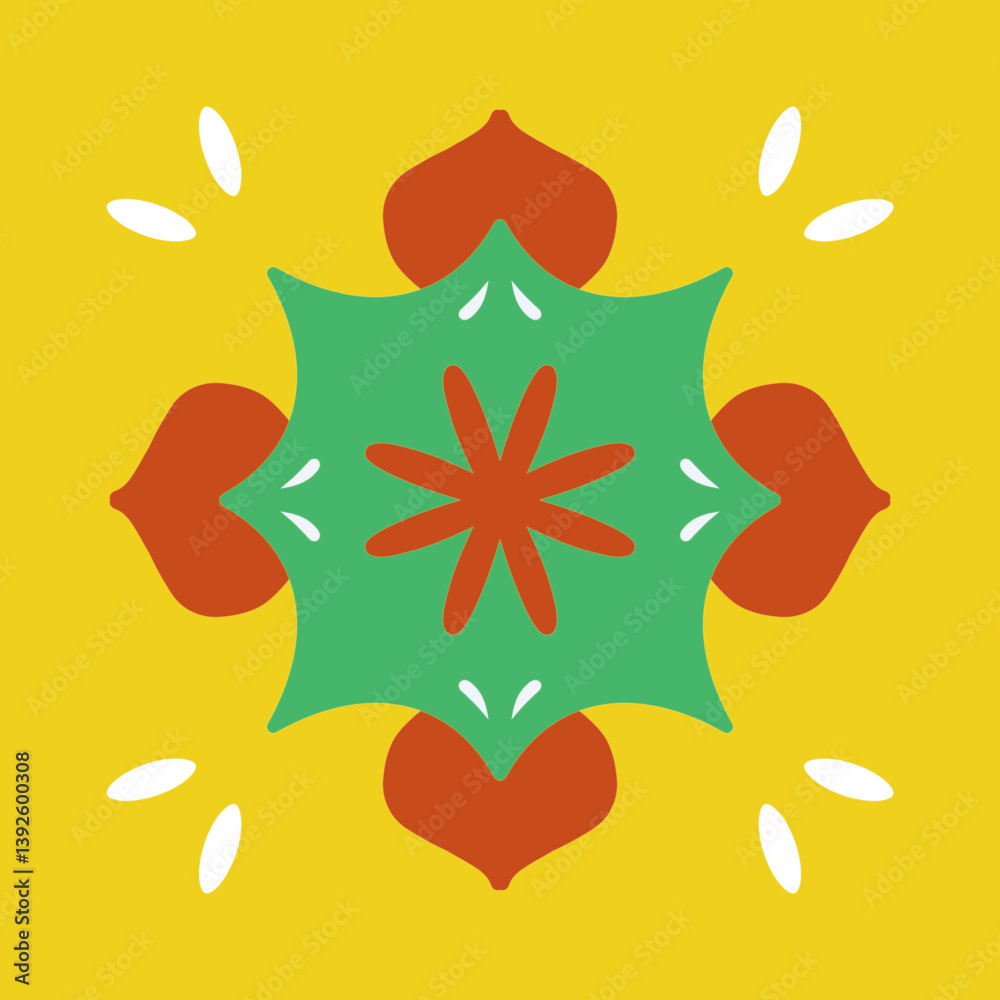Yellow Green Red Brick Pattern Yellow Green Red Brick Pattern