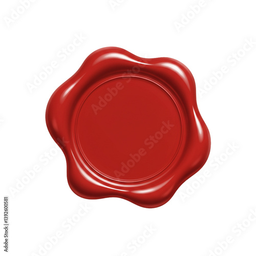 red wax seal, empty red wax seal