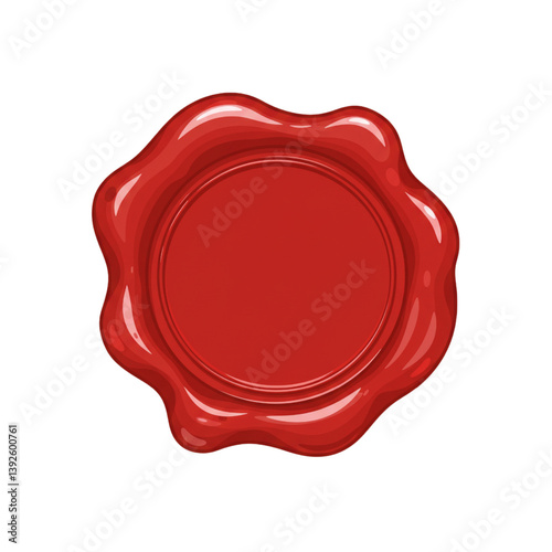 red wax seal, empty red wax seal
