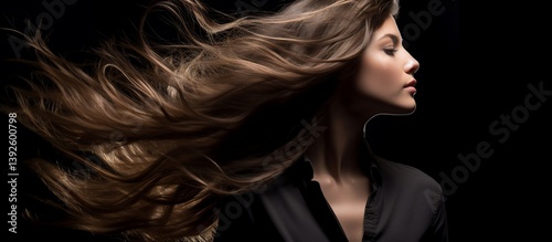 Woman with flowing hair (2)