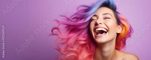 Vibrant Hair, Joyful Expression