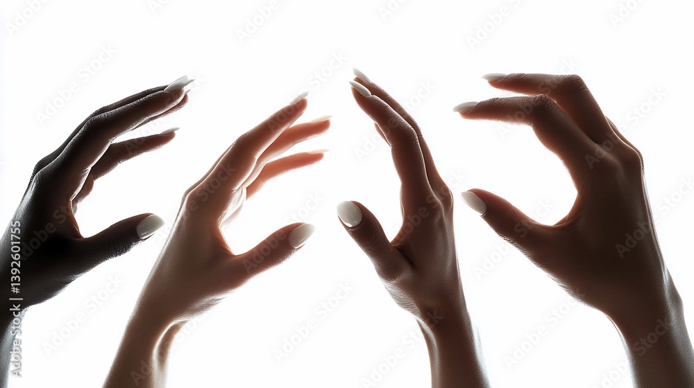 Obraz premium Diverse Hands Silhouettes