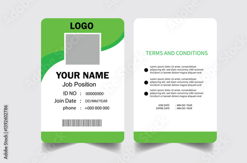 Modern and clean business id card template. professional id card design template with blue color. corporate modern business id card design template