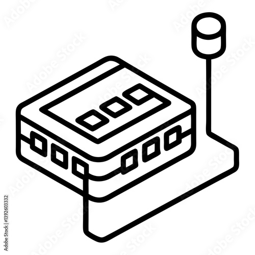 Network Switch Line Art Coloring Page for Tech Enthusiasts