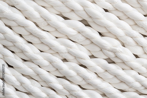 Close-up of white braided rope texture (1)