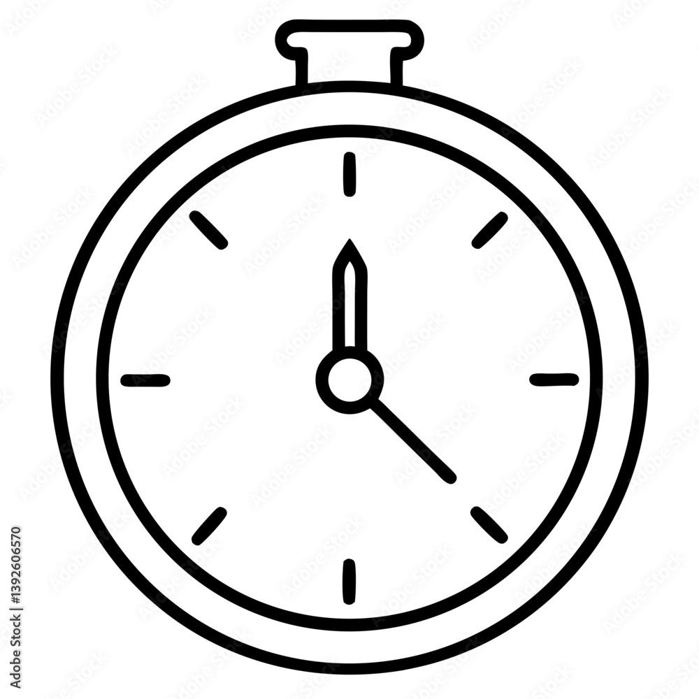 Time Clock Coloring Book Page – Line Art Outline Drawing for Time and Technology Illustration Time Clock Coloring Book Page – Line Art Outline Drawing for Time and Technology Illustration