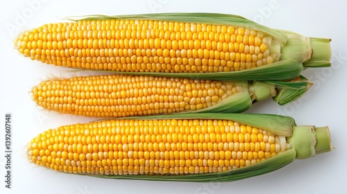 Obraz na płótnie isolated organic fresh corn or maize on a white background. w salonie