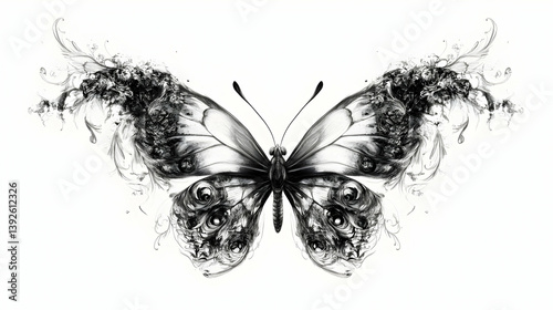butterfly picture for drawing illustration