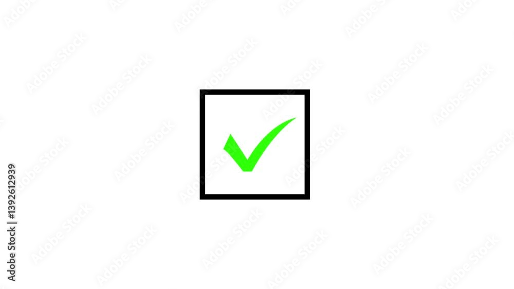 Check mark icon on White background. Tick mark icon, Right mark icon animation . Tick box, green checkmark concept. Check mark icon on White background. Tick mark icon, Right mark icon animation . Tick box, green checkmark concept.