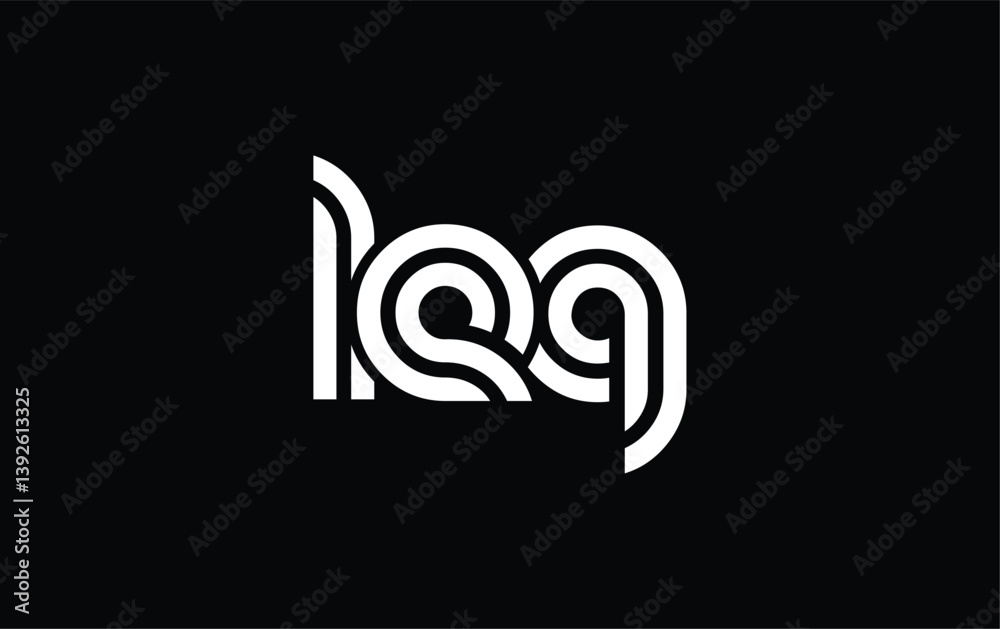 Obraz premium LEQ Creative Unique Modern Letter Logo Design. Stylized logo featuring a unique letter design, presenting abstract minimalist aesthetics and modern appeal.